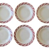 6 large antique deep plates in Saint-Amand earthenware (Nord)