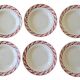 6 large antique deep plates in Saint-Amand earthenware (Nord)