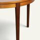 Table ronde extensible vintage en teck, années 70
