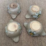 4 glazed terracotta bowls