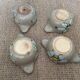 4 glazed terracotta bowls