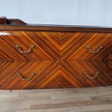 1960s sideboard in mahogany, glass and brass