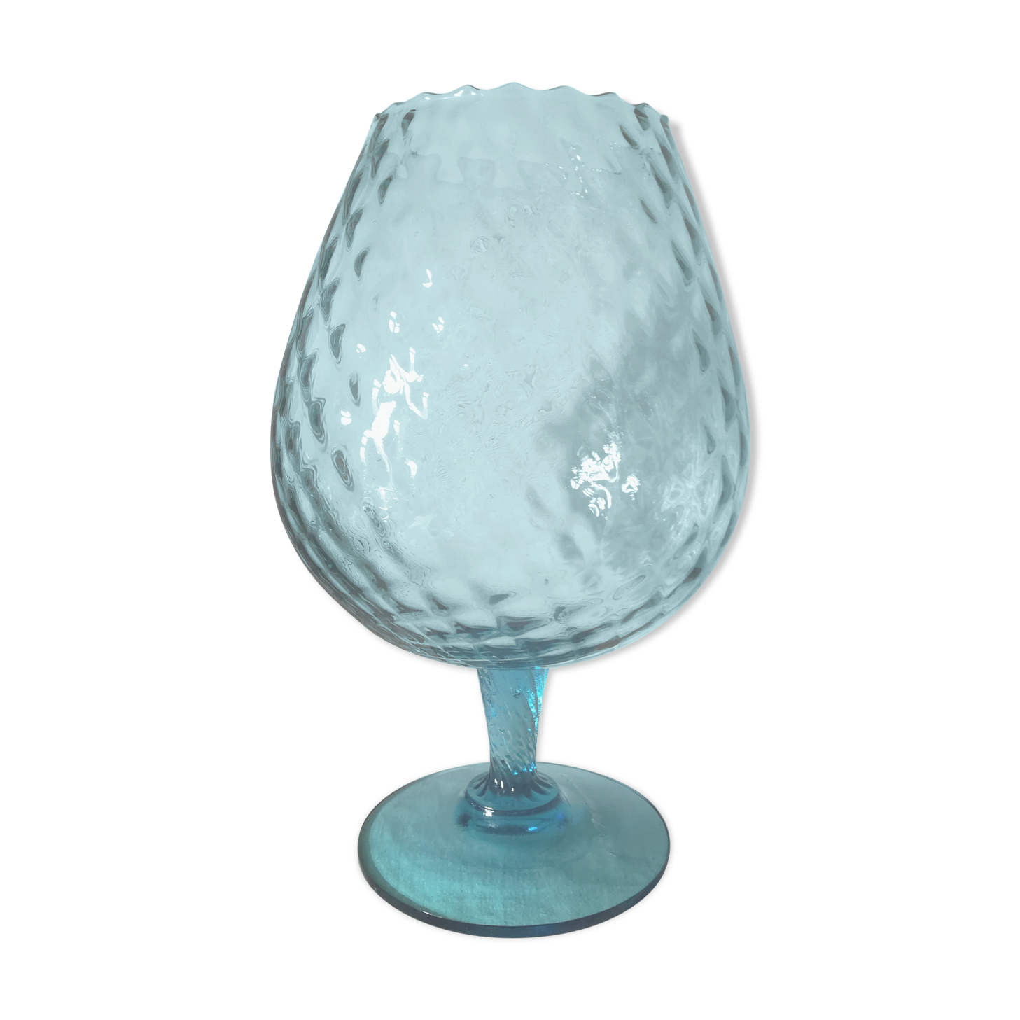 Empoli blue glass cut