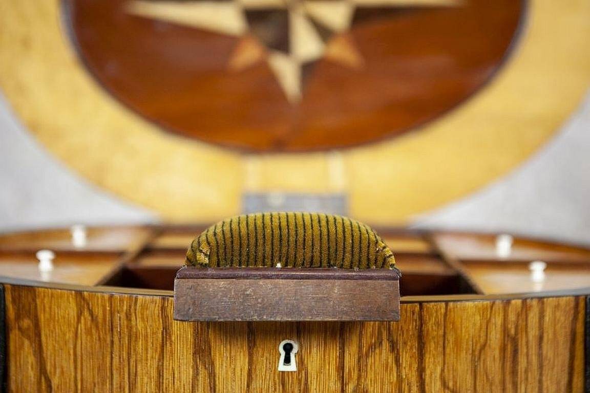 Inlaid Sewing Table in Various Woods, 1890s