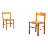 Italian Modern architectural pair of chairs, 1960’s