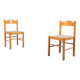 Italian Modern architectural pair of chairs, 1960’s