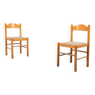 Paire de chaises architecturales italiennes modernes, années 1960