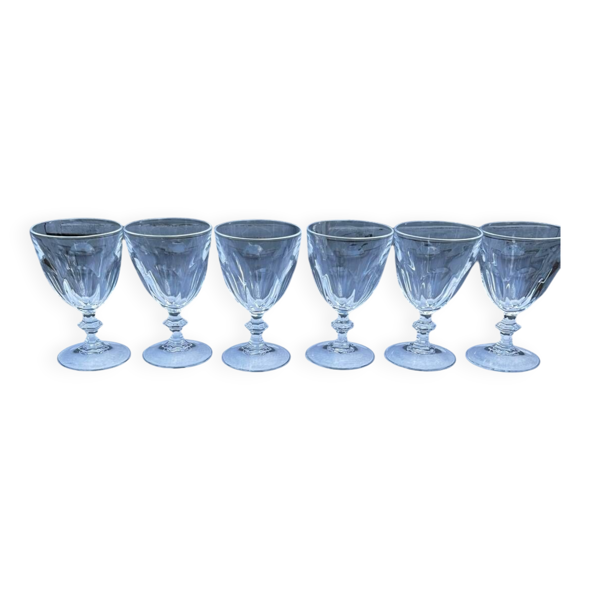 6 verres à vin cristal Rambouillet