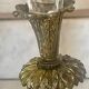 Paire de vases cornets cristal, onyx et bronze
