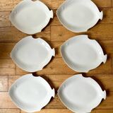 Set of 6 Royal Tettau German porcelain fish plates