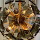 Italian sputnik murano glass smoked glass and metal, 1960s