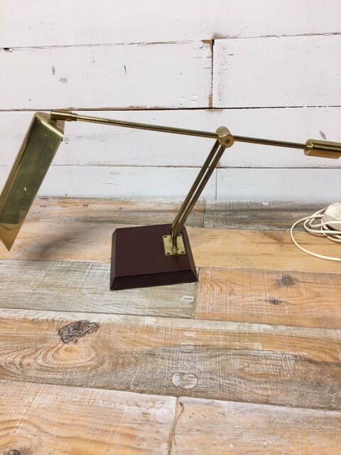 Brass and bakelite swing lamp 1980