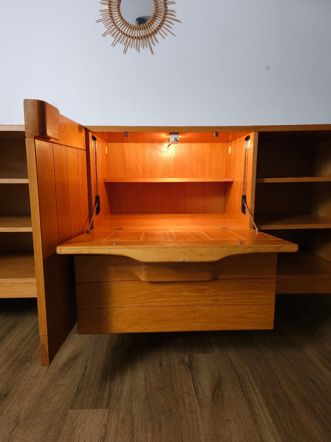 Solid Elm Buffet – Maison Regain, 1970s