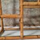 Bookcase, vintage bamboo shelf.