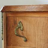 Vintage 1960s Danish Modern Oak Nightstands, Henning Kjærnulf Baroque style