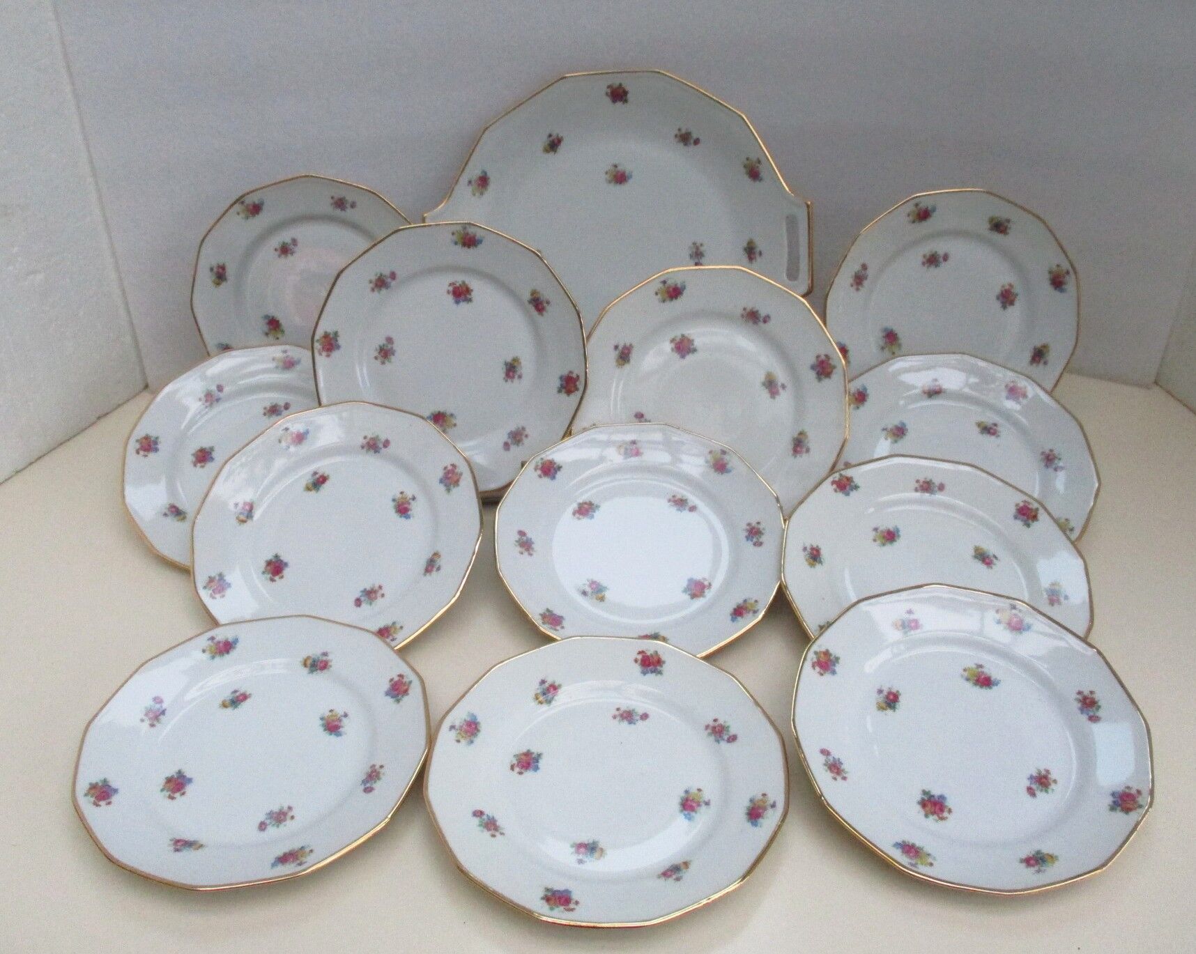 Art deco dessert service, PCF France porcelain