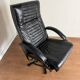 Danish swivel armchair in black leather – 1970s/80s - Skipper Furniture
