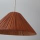 Suspension vintage en bois bambou années 60-70