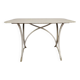 Table de jardin métal blanc