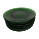 Lot 10 20th century vintage green glass plates