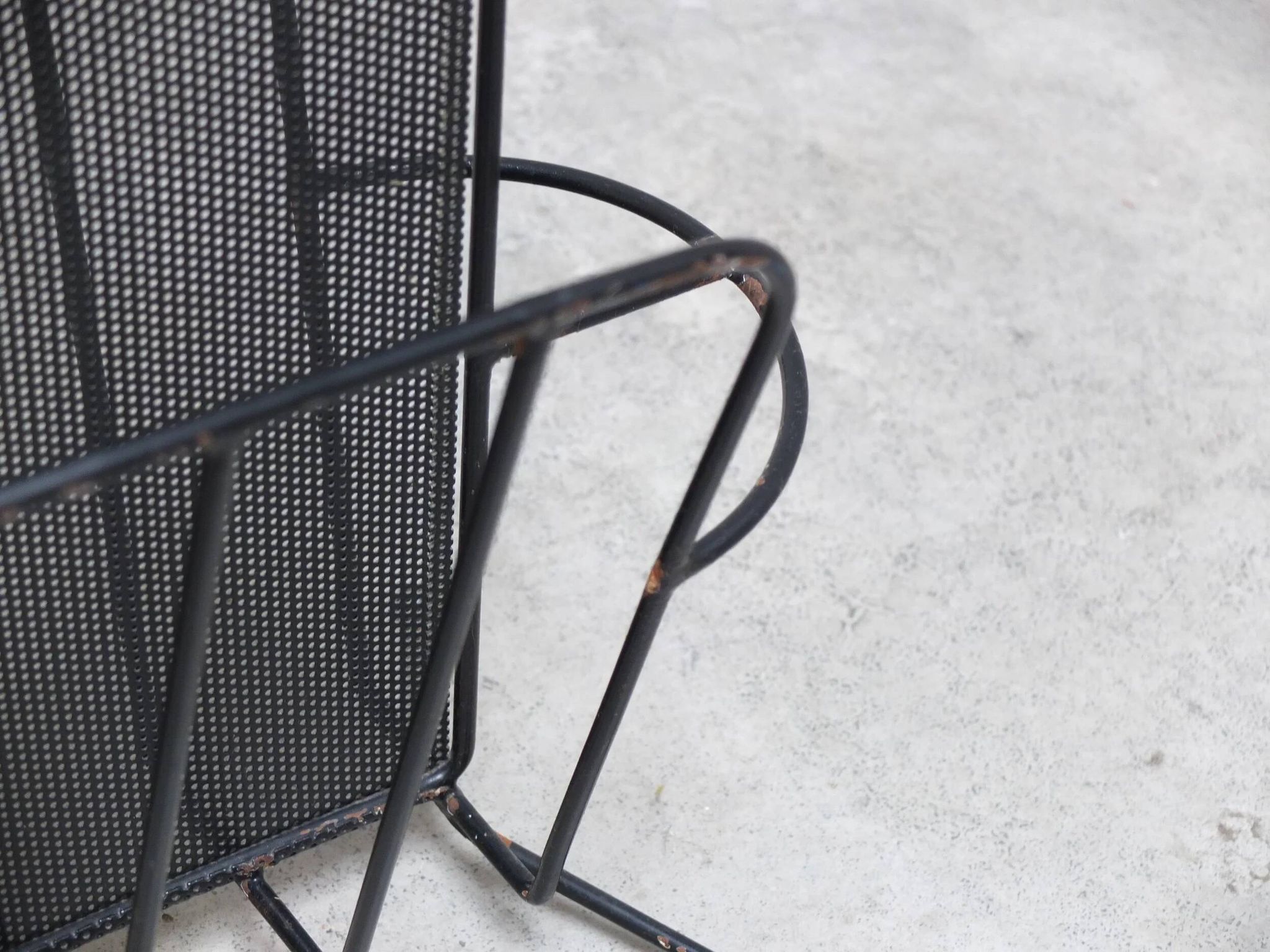 Rare magazine holder by Mathieu Matégot for Artimeta, 1950s