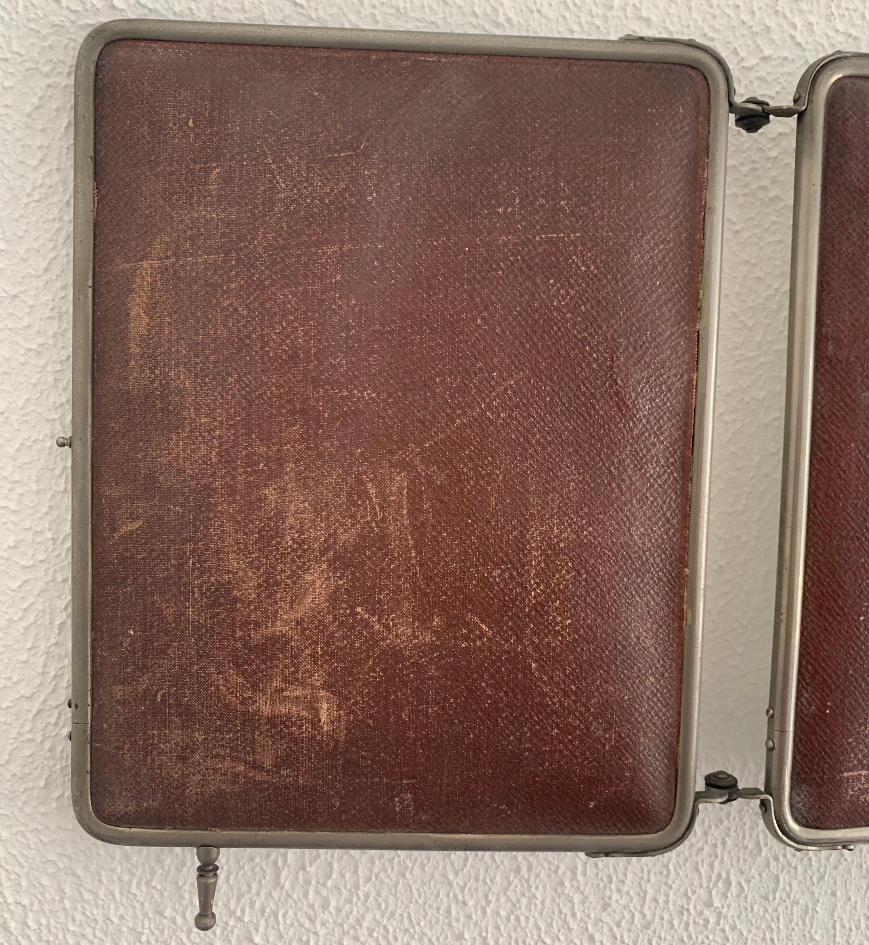 Vintage mirror 1930 barber triptych - 28 x 69 cm