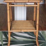 Bamboo and wood side table - art nouveau