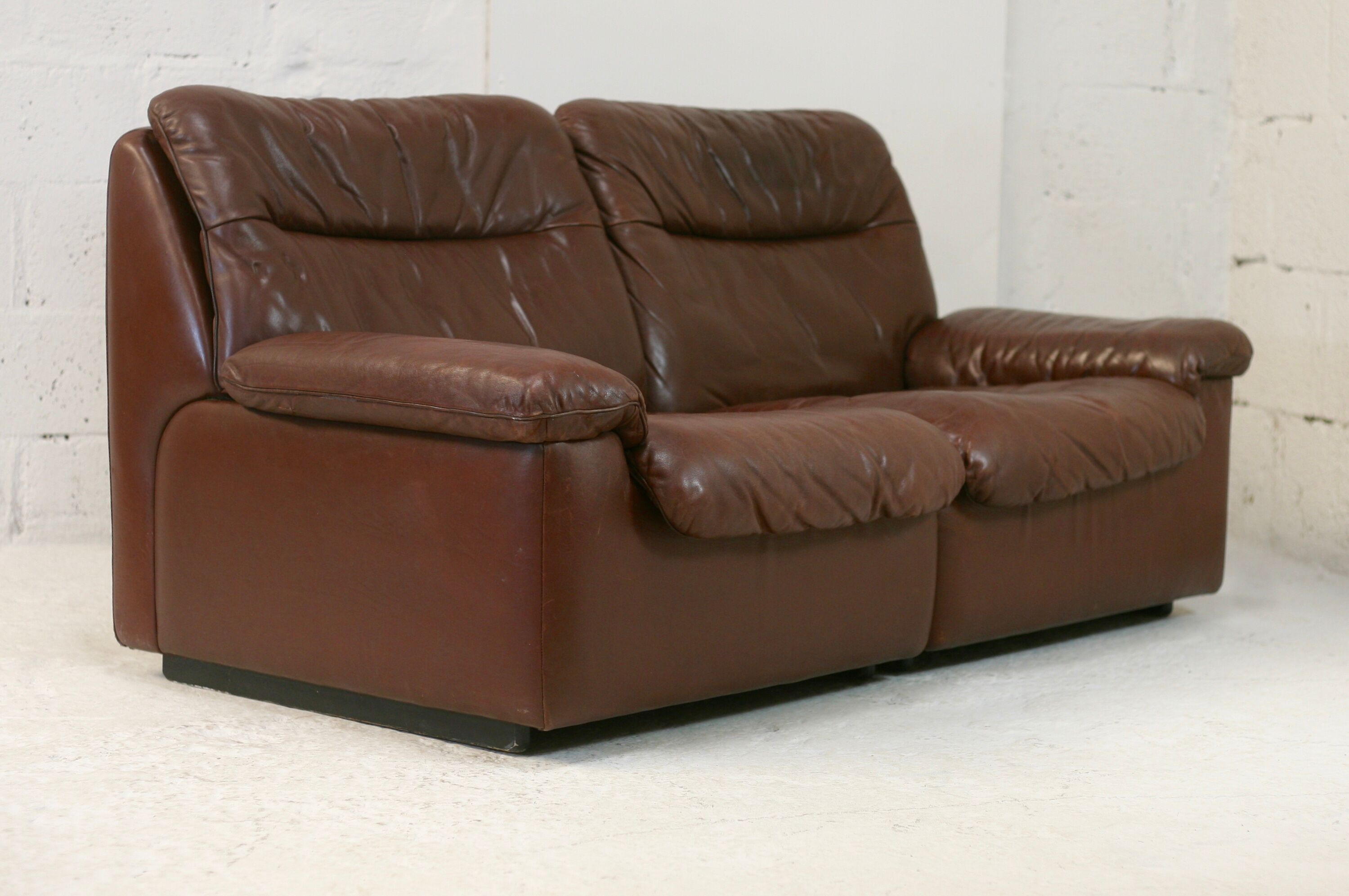 Sofa De Sede. Leather "chocolate" Switzerland, circa 1970