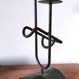 Large brutalist candle holder bottle holder design 60s