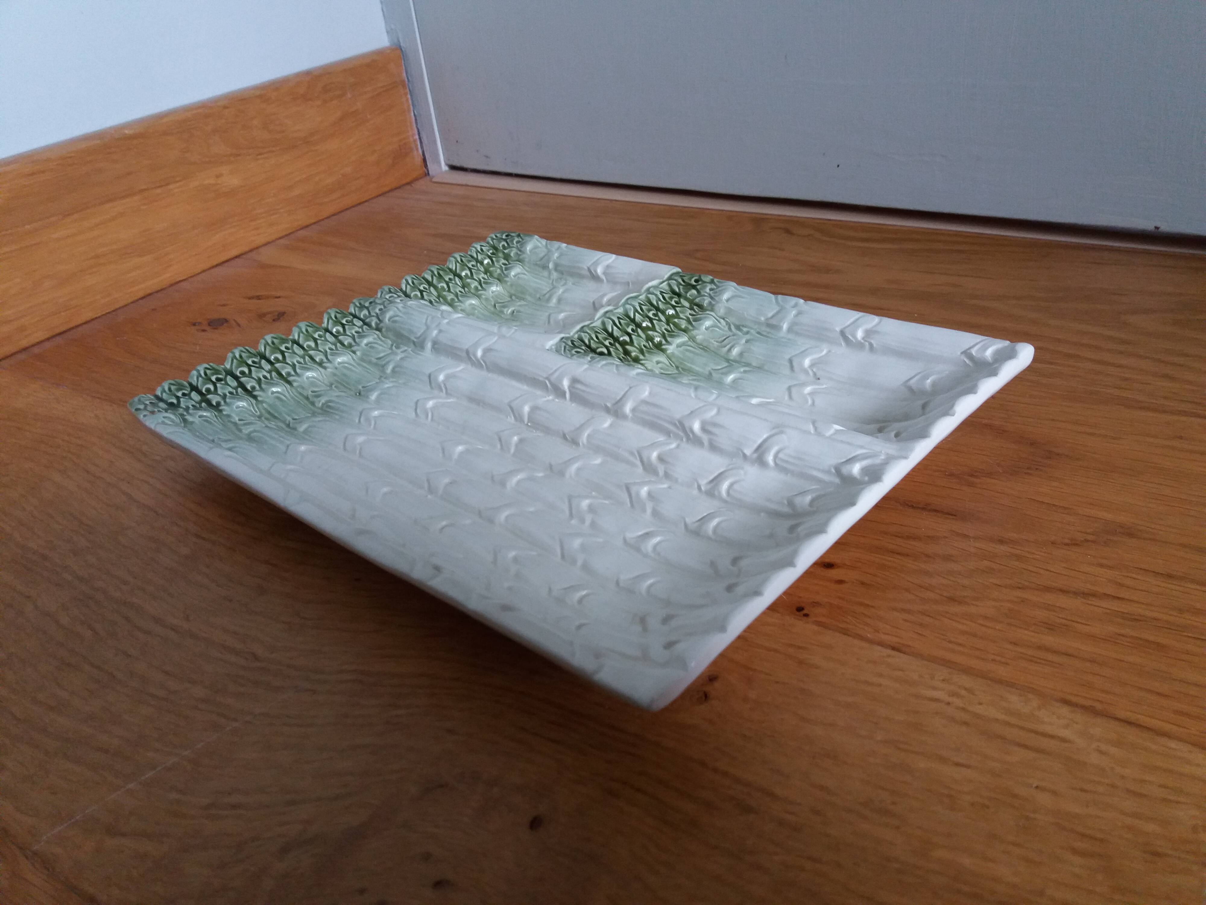 Asparagus dish in slip Bassano Italy