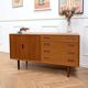 Small vintage Scandinavian teak sideboard.