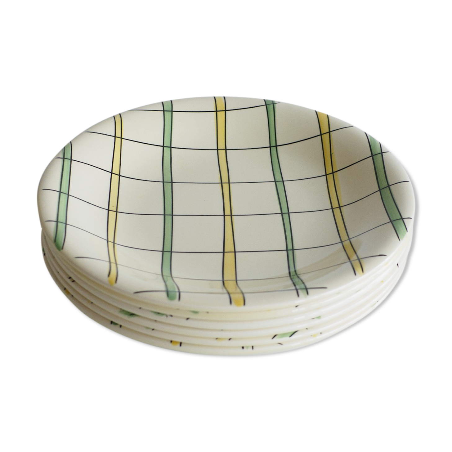 Suite of 6 dessert plates