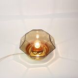 Iron and clear glass ceiling light by Limburg, Germany, 1960s