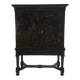 A rare early 18th-century Dutch japanned chinoiserie cabinet, circa 1700