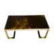 COFFEE TABLE WITH GILDED BASE WITH REVERSIBLE TOP circa 70