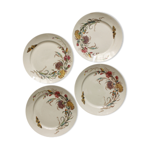 4 assiettes plates en