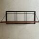 wooden and metal wall shelf, 1970s design