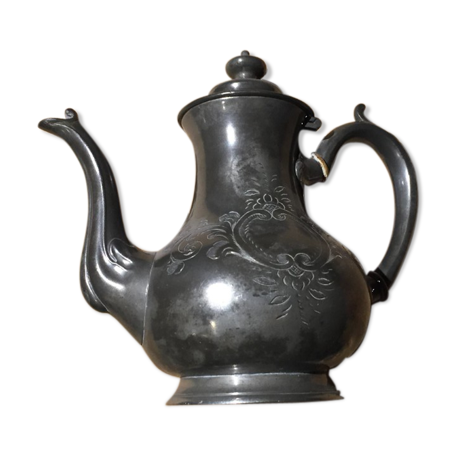Tin teapot a.b. sheffield number 3027