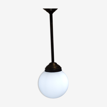 Art deco globe opaline hanging lamp