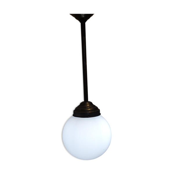 Suspension art deco globe opaline