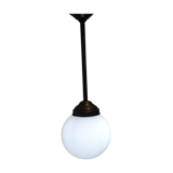 Art deco globe opaline hanging lamp
