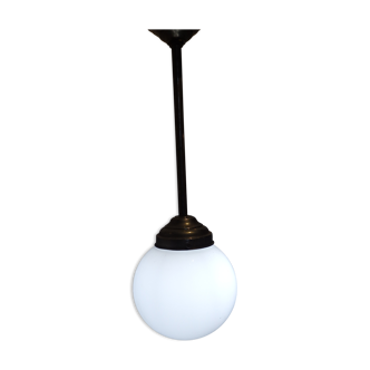 Art deco globe opaline hanging lamp