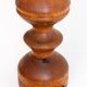 2 turned wooden lamp bases, 1940s-1960s