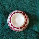 Bol ancien Digoin rose rouge grand 01