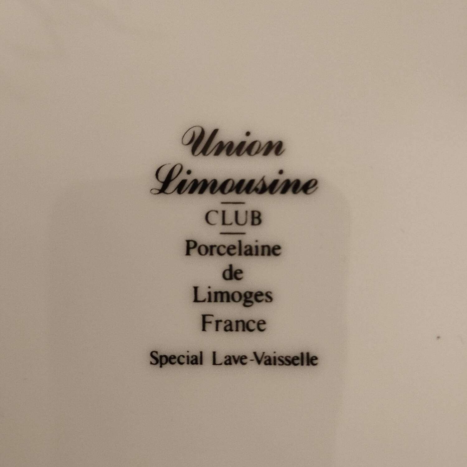 Limoges Union Limousine. Club model presentation plates.