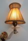 Paire appliques vintage plexi abat-jour plissé or