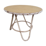 Table basse en rotin et formica
