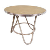 Rattan and formica coffee table