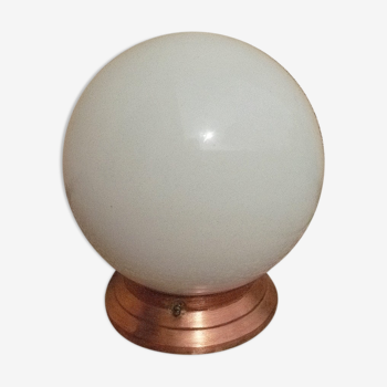 Plafonnier boule blanche opaline