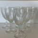 6 white wine glasses with fluted stems, made in France